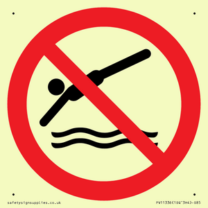 Prohibition: No diving